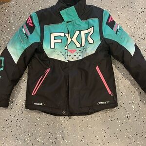 FXR Kids Jacket - Black and Teal